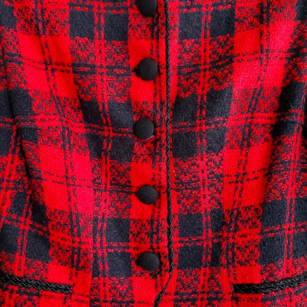 Lanz Petite Small Checkered Jacket - image 3